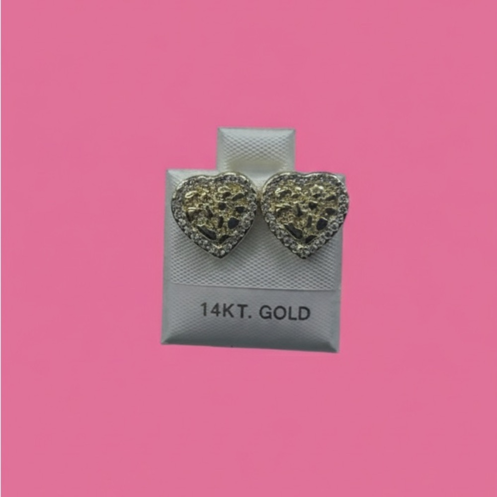 14KT Gold Heart Earrings